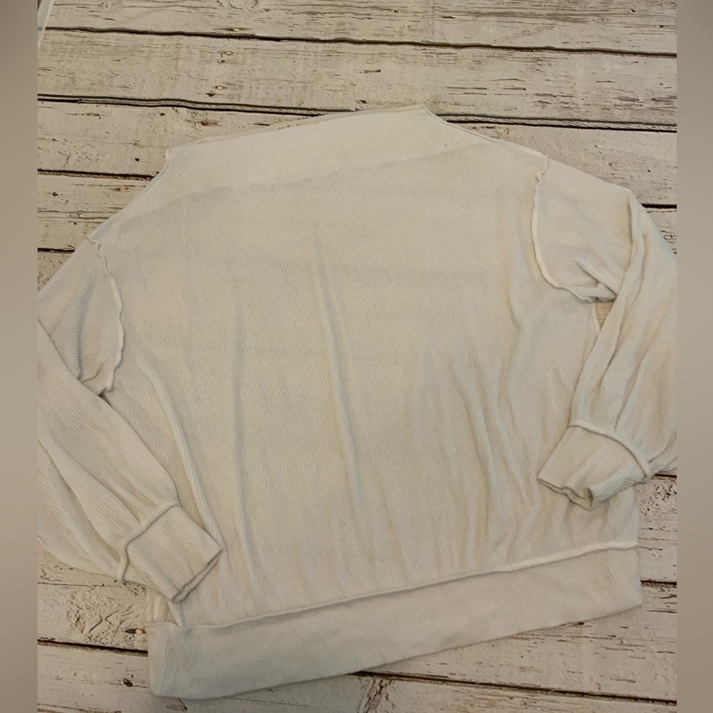 We The Free Inside Out Ribbed Sweater M – Indie Sleaze‎ Grunge Exposed Seams
